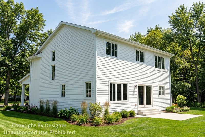Architectural House Design - Exterior - Rear Elevation for Farmhouse House Plan #51-1526 - 4 bed, 2.5 bath