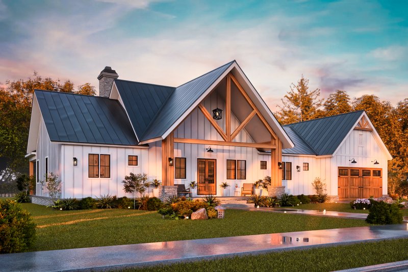 Dream House Plan - Exterior - Front Elevation 9 for Farmhouse House Plan #119-475 - 3 bed, 3.5 bath