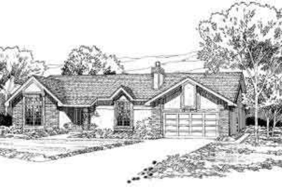 Exterior - Front Elevation for Traditional House Plan #312-295 - 3 bed, 2 bath