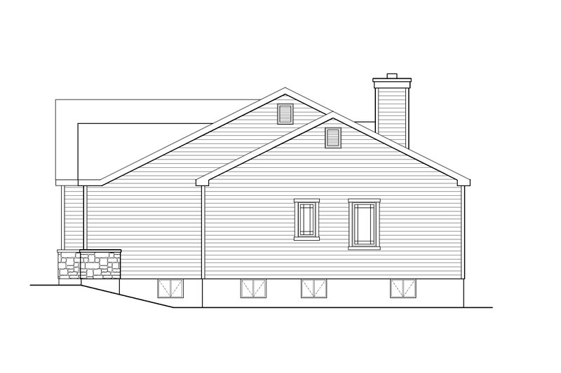 Home Plan - Exterior - Other Elevation for Ranch House Plan #22-623 - 3 bed, 2 bath