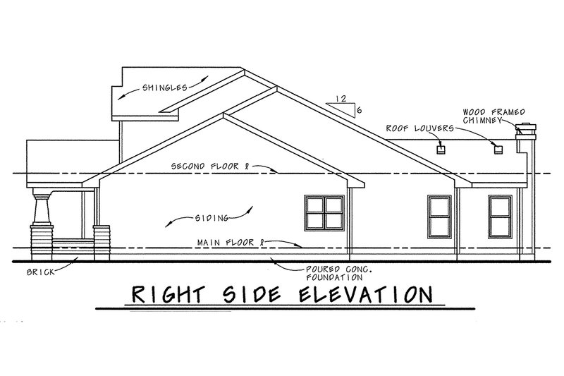 Dream House Plan - Exterior - Other Elevation 1 for Craftsman House Plan #20-1235 - 4 bed, 3 bath
