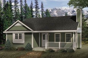 Cottage Exterior - Front Elevation Plan #22-118