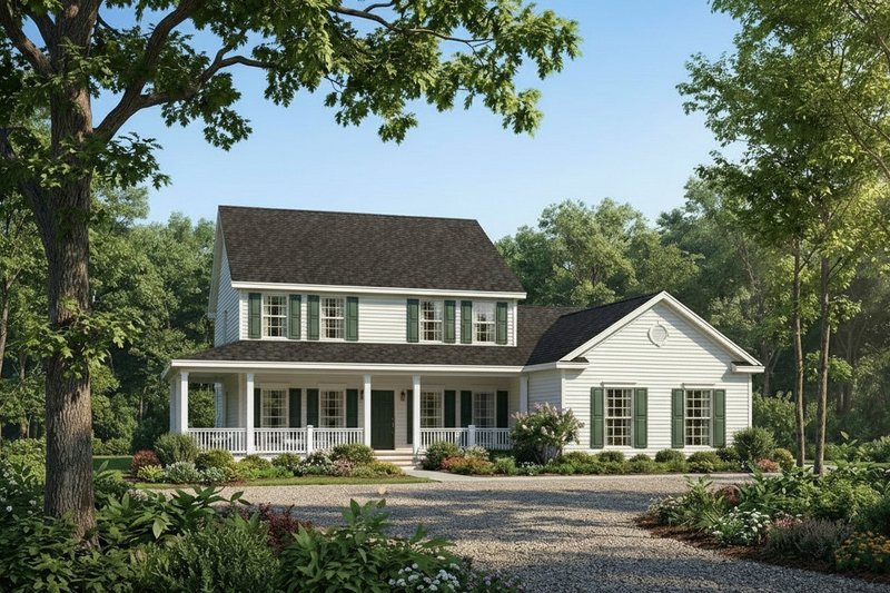 Dream House Plan - Country Exterior - Front Elevation Plan #22-515