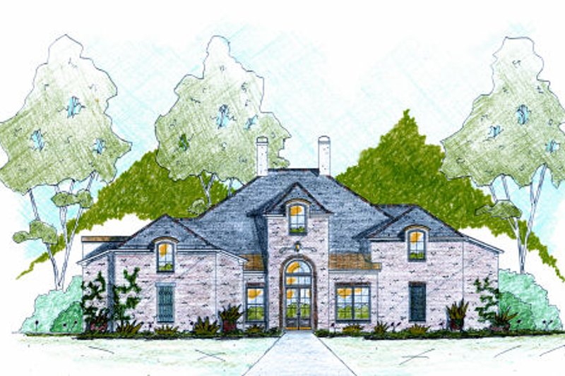 Architectural House Design - Traditional Exterior - Front Elevation Plan #36-488