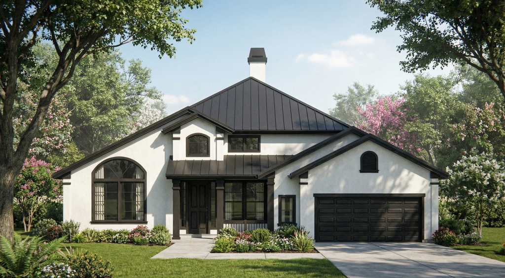 Exterior - Front Elevation 2 for Mediterranean House Plan #515-68 - 3 bed, 2.5 bath