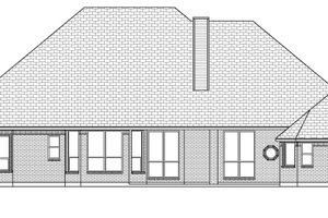 Exterior - Rear Elevation for European House Plan #84-625 - 3 bed, 2.5 bath