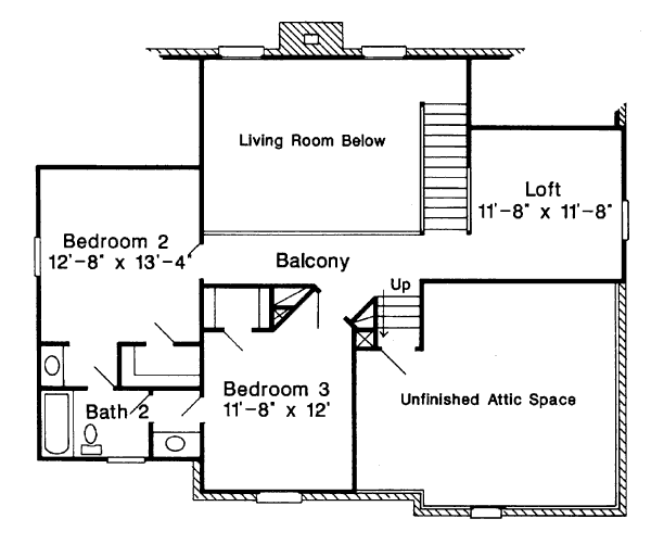 Home Plan - European Floor Plan - Upper Floor Plan #410-211