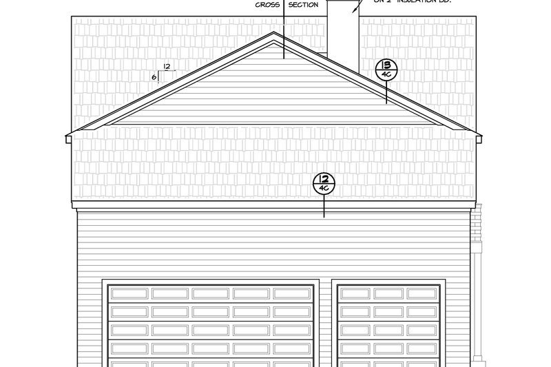 Home Plan - Exterior - Rear Elevation for Contemporary House Plan #20-2205 - 4 bed, 2.5 bath