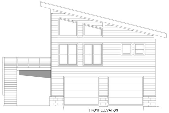 Exterior - Front Elevation 3 for Contemporary House Plan #932-715 - 2 bed, 1.5 bath
