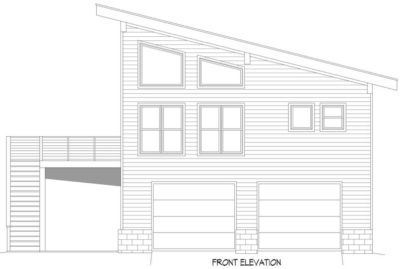 Dream House Plan - Exterior - Front Elevation 3 for Contemporary House Plan #932-715 - 2 bed, 1.5 bath