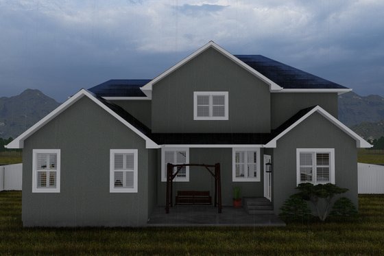 Exterior - Rear Elevation for Craftsman House Plan #1060-52 - 4 bed, 2.5 bath