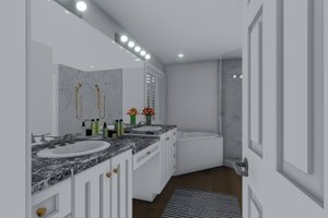 Interior - Master Bathroom 1 for Traditional House Plan #1060-8 - 5 bed, 4 bath