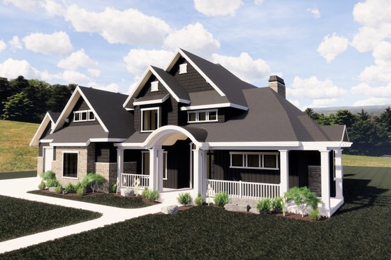 Exterior - Other Elevation 1 for Craftsman House Plan #920-59 - 6 bed, 5 bath