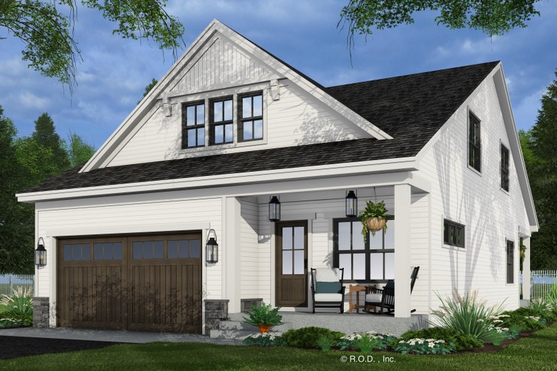 Dream House Plan - Farmhouse Exterior - Front Elevation Plan #51-1342