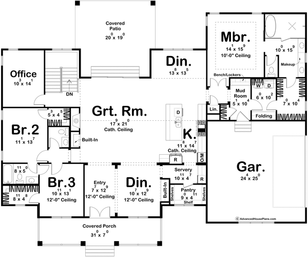 Dream House Plan - Modern Floor Plan - Main Floor Plan #455-354