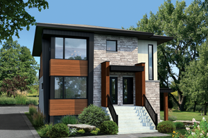 Contemporary Exterior - Front Elevation Plan #25-4555