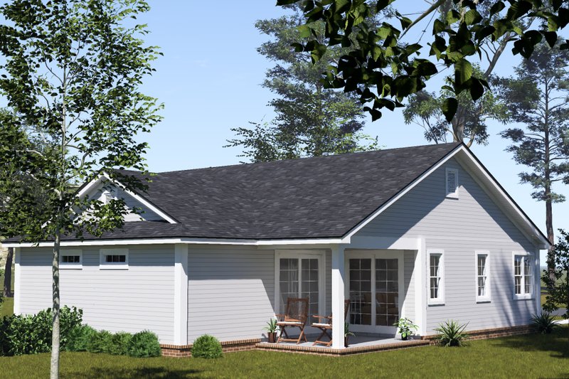 Architectural House Design - Exterior - Rear Elevation for Cottage House Plan #513-2445 - 2 bed, 2 bath