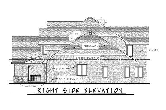 Exterior - Front Elevation 6 for Craftsman House Plan #20-1825 - 4 bed, 4.5 bath