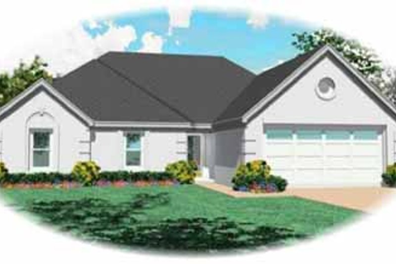 Exterior - Front Elevation 2 for European House Plan #81-226 - 3 bed, 2 bath
