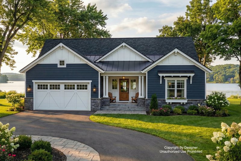House Design - Exterior - Front Elevation 2 for Craftsman House Plan #51-1397 - 3 bed, 2.5 bath