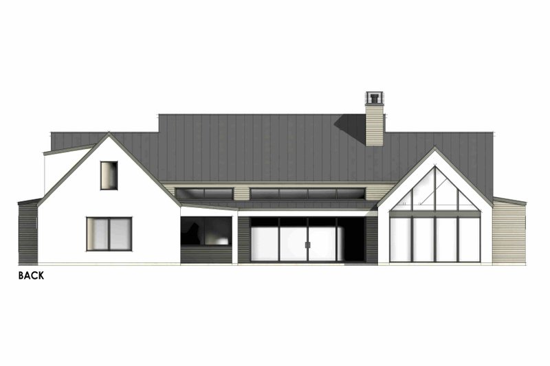 House Design - Exterior - Rear Elevation 2 for Modern House Plan #1096-36 - 4 bed, 4.5 bath