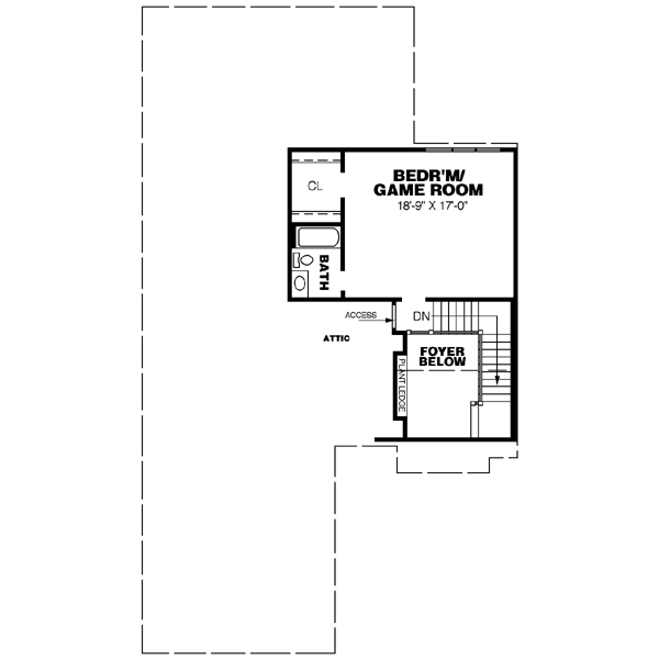House Plan Design - European Floor Plan - Upper Floor Plan #34-191
