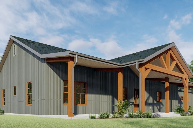Architectural House Design - Exterior - Other Elevation 3 for Barndominium House Plan #1092-27 - 3 bed, 2.5 bath