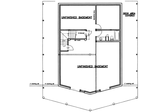 Floor Plan - Lower Floor for Traditional House Plan #117-403 - 3 bed, 3 bath