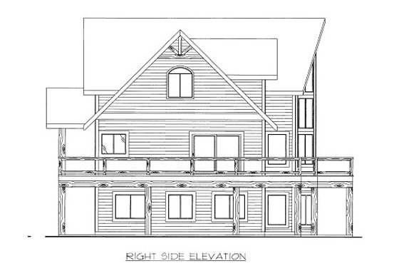 Exterior - Other Elevation for Cabin House Plan #117-781 - 4 bed, 3 bath