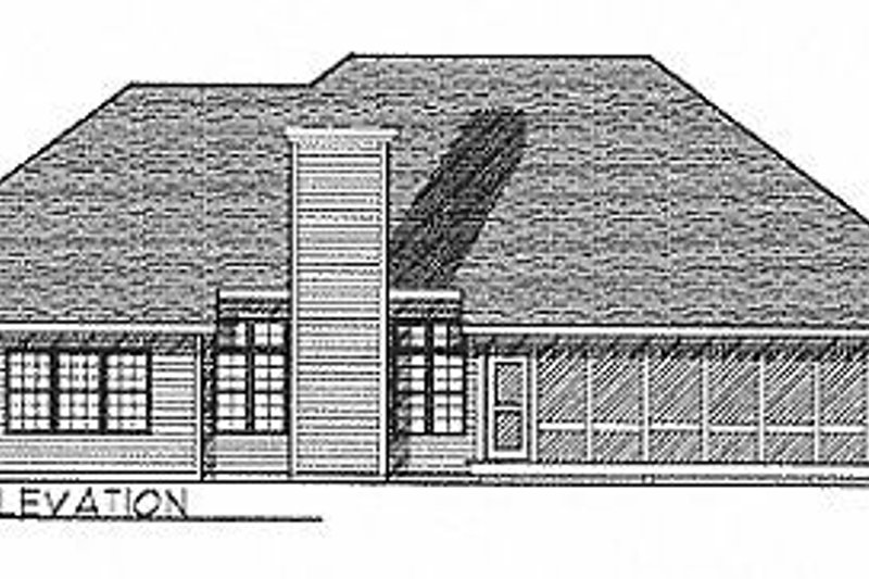 Home Plan - Exterior - Rear Elevation for Traditional House Plan #70-328 - 3 bed, 2 bath