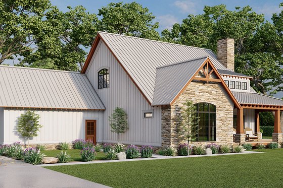 Exterior - Front Elevation 3 for Country House Plan #923-299 - 3 bed, 2.5 bath