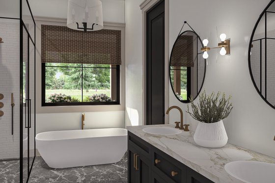 Interior - Master Bathroom for Barndominium House Plan #455-475 - 3 bed, 3 bath