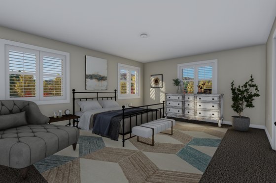 Interior - Master Bedroom for Traditional House Plan #1060-105 - 4 bed, 2.5 bath