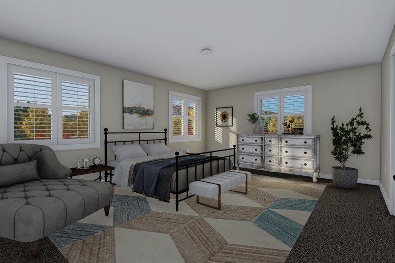 House Plan Design - Interior - Master Bedroom for Traditional House Plan #1060-105 - 4 bed, 2.5 bath