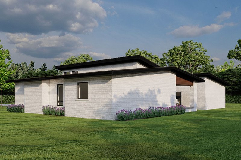 House Blueprint - Exterior - Rear Elevation for Contemporary House Plan #923-320 - 3 bed, 2.5 bath