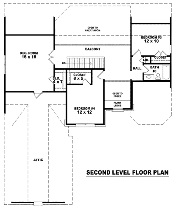 European Floor Plan - Upper Floor Plan #81-1076