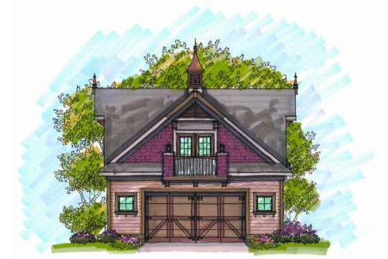 Exterior - Front Elevation for Cottage House Plan #70-971, 0 bath