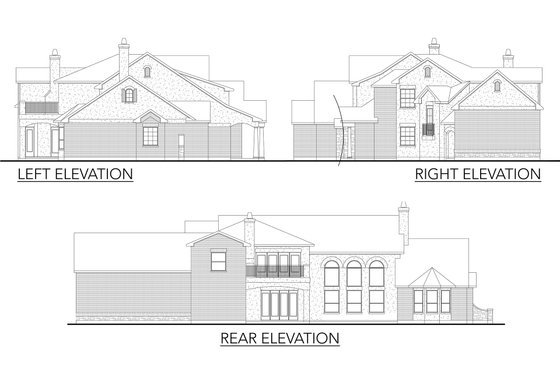 Exterior - Other Elevation for European House Plan #80-161 - 5 bed, 5 bath