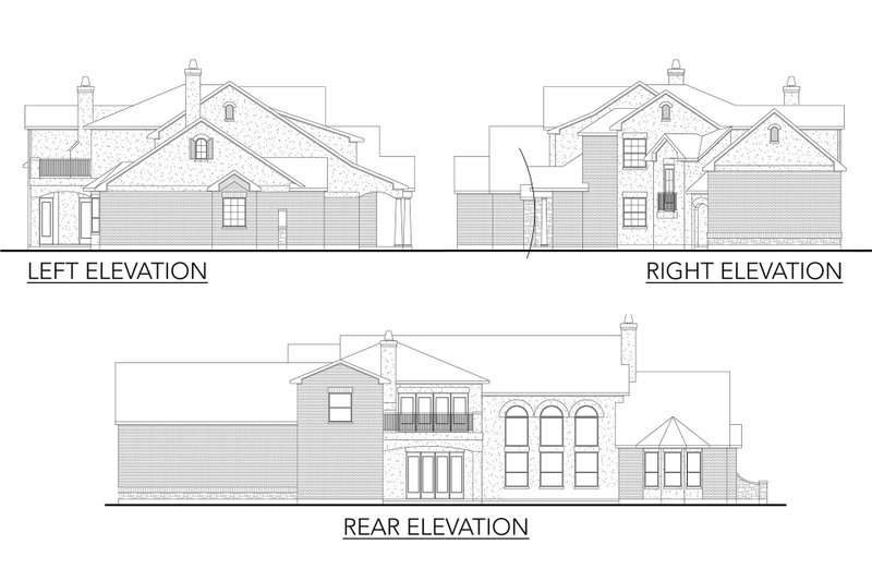 Architectural House Design - Exterior - Other Elevation for European House Plan #80-161 - 5 bed, 5 bath