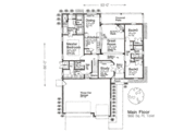 European Style House Plan - 3 Beds 2.5 Baths 1992 Sq/Ft Plan #310-665 