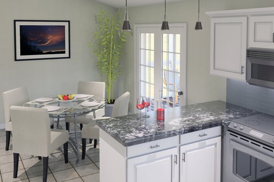 Interior - Kitchen 2 for Ranch House Plan #57-114 - 3 bed, 2 bath
