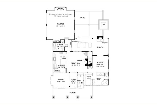 House Blueprint - Craftsman Floor Plan - Main Floor Plan #929-1159