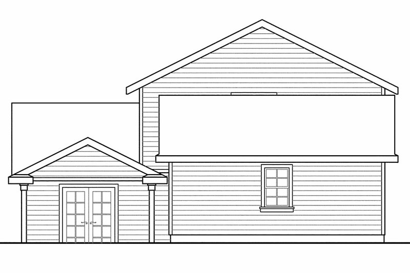 Home Plan - Exterior - Rear Elevation House Plan #124-615 - 3 bed, 2.5 bath