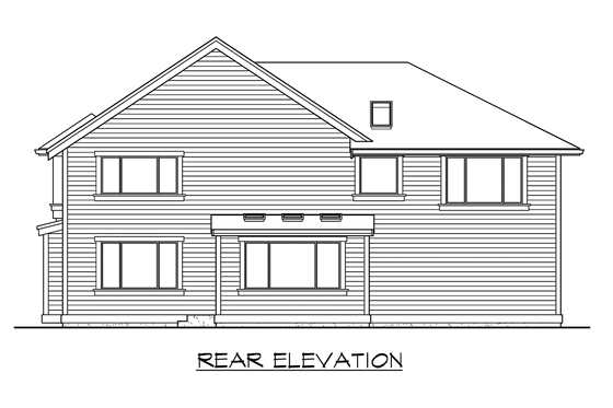Exterior - Other Elevation 2 for Traditional House Plan #132-139 - 4 bed, 2.5 bath