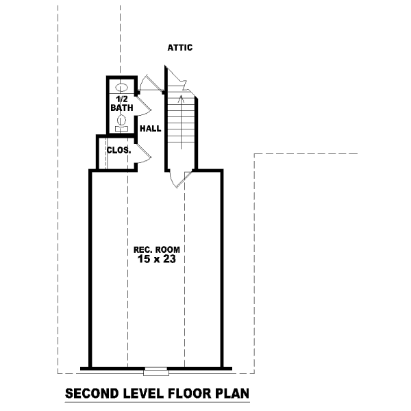 Floor Plan - Upper Floor for European House Plan #81-841 - 3 bed, 2.5 bath