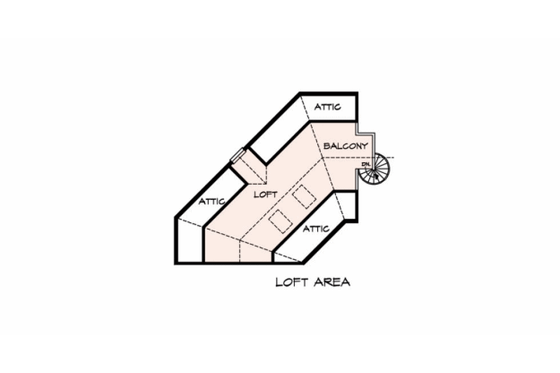 Floor Plan - Upper Floor for Country House Plan #140-111 - 3 bed, 3 bath