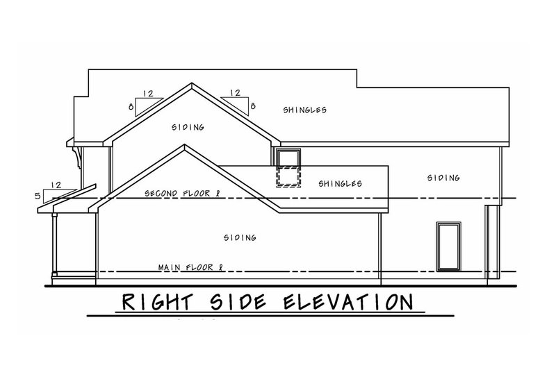 Architectural House Design - Exterior - Other Elevation 1 for Farmhouse House Plan #20-2392 - 4 bed, 3.5 bath