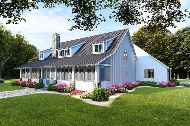 Home Plan - Exterior - Rear Elevation 1 for Farmhouse House Plan #923-106 - 5 bed, 3 bath