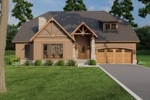 European Exterior - Front Elevation Plan #17-2257