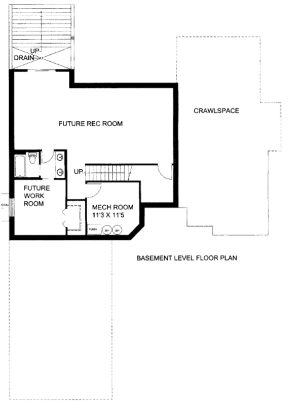 European Floor Plan - Lower Floor Plan #117-775